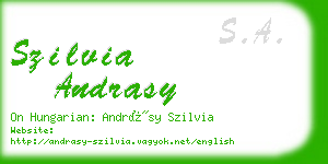 szilvia andrasy business card